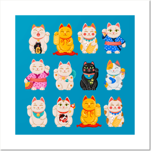 Lucky Cat Welcome Posters and Art